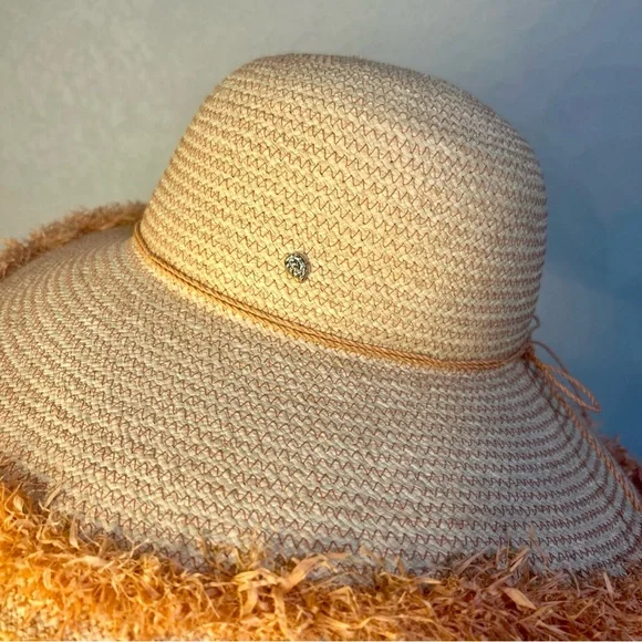 HELEN KAMINSKI BIA FRINGED WIDE BRIM RAFFIA HAT NEW - Picture 5 of 16